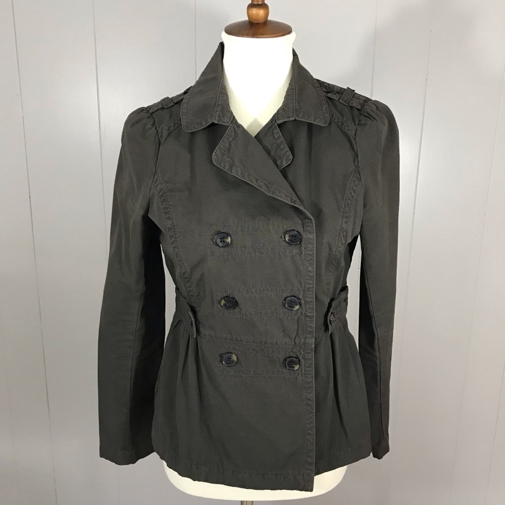 LOFT army green utility jacket small petite